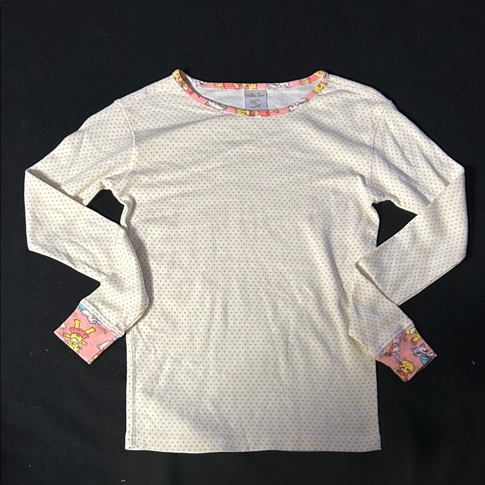 Matilda Jane Cream Tee with Pink Accents